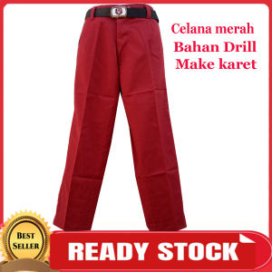 Celana Sekolah SD Merah Panjang drill
