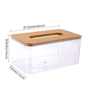 Tissue Clear Box Napkin Household Transparent Rectangular Wooden Storage Organizer for Home Office Simple Practical Tissue Case2026