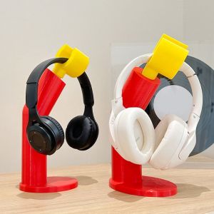 CHENJIE Plastic Modeling Headphone Stand Red Decorative Computer Headphone Hanger Creative 3D Print Cartoon Headset Holder for Home