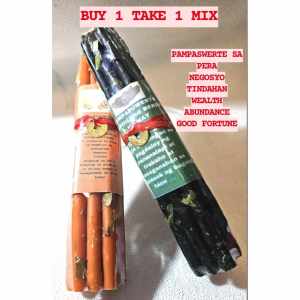 Buy 1 Take 1 Mix Pampaswerte Kandilang Green & Orange na May Dahon ng Laurel 20pcs