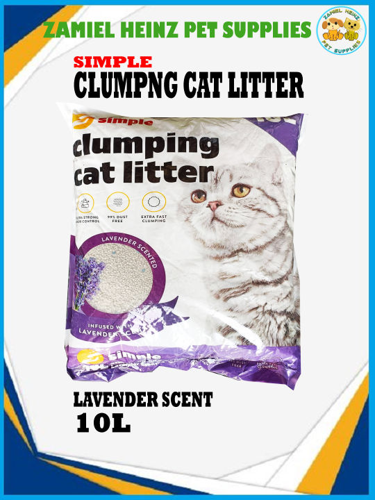 Simple Clumping CAT LITTER ( LAVENDER SCENT ) 10L Lazada PH