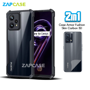 Case Realme 9 Pro 9 Pro Plus Armor Fushion Casing Free Skin Karbon