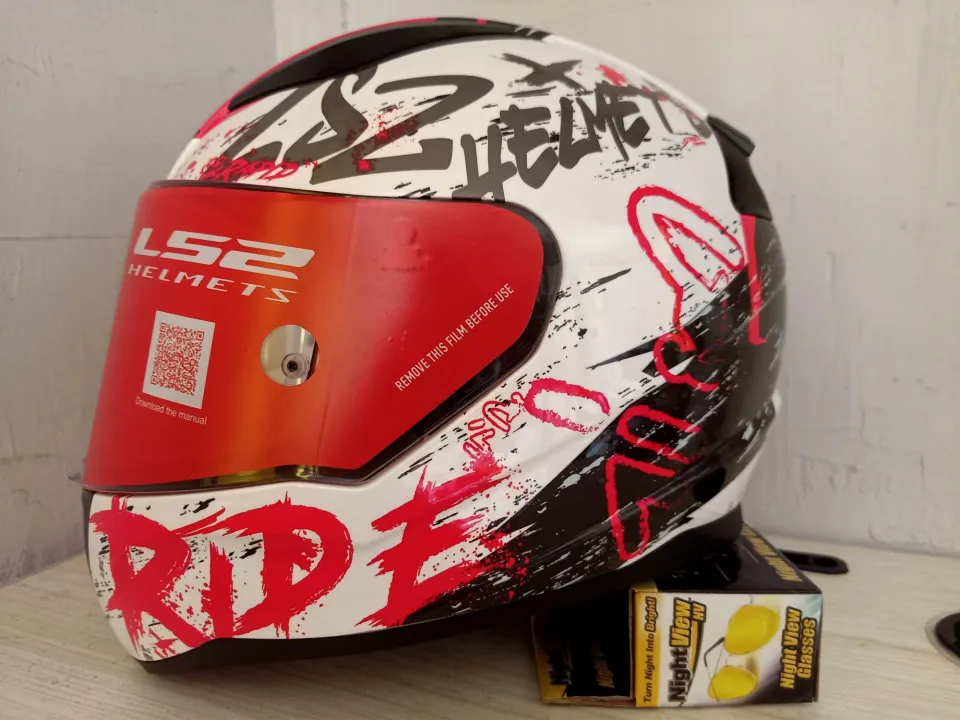 ls2 ff353 rapid naughty helmet Crankit Moto and an extra comfort liner Ls2 FF353 RAPID NAUGHTY WHITE