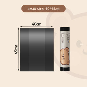 JustLiving 1Roll/3Rolls Disposable Garbage Bag Trash Bags Black HDPE Garbage Bag Heavy Duty Black Trash Bags Garbage Bag Bin Plastic Trash Bag Home Commercial Use