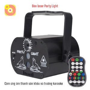 Đèn laser Party Light - Đèn Laser được thiết kế nhỏ gọn kiểu dáng sang trọng thế hệ mới cảm ứng âm thanh (đèn tự động nháy theo nhạc)