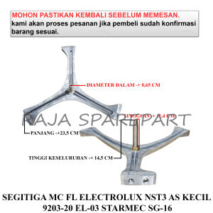 SENST3K SEGITIGA MESIN CUCI FRONT LOADING ELECTROLUX NST3 AS KECIL 9203-20 EL-03 STARMEC SG-16