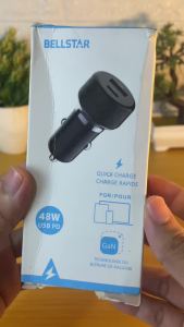 BELLSTAR 48W Car Charger Type C PD Fast Charger USB Dual Port Fast charging Adapter For Car with iphone