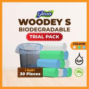 GLEAN [1 ROLL] WOODEY S Biodegradable Garbage Bag Leakproof with string / Eco Friendly Rubbish Plastic Bag Trash Bag / Strong Bearing Small Dustbin Plastic Bag for Home Office School / Beg Sampah Gulung Plastik Sampah Bertali Biodegradasi 环保垃圾袋 - Lazada