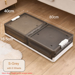 Homy Underbed Foldable Storage Box with Wheels -Dust-proofStackableLarge Capacity Storage Box Organizer Box Clothes Household Organizer