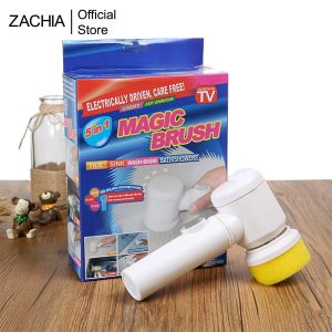 Magic Brush 5In1 Spin Scrubber Brush Electric Cordless Cleaning Polisher Sponge for Kitchen Toilet Washbasin