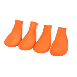 LUMIQLO 4Pcs Balloon Rubber Dog Shoes Waterproof Anti-slip Pet Rain Boots Dog Shoe Covers for Small Dog Chihuahua Large Dogs