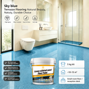 20L Epoxy color sand floor paint cat lantai simen High Gloss Paint Imitation Marble Texture For indoor and outdoor 环氧彩砂地坪漆