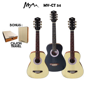 Paket Hemat Bundling Gitar Pemula 3/4 Cort Bonus Cajon Travel