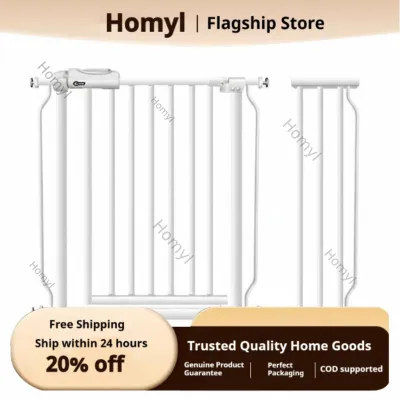 Homyl Infant Pet Gate Indoor Adjustable Guardrail No-Drill Stair Fence