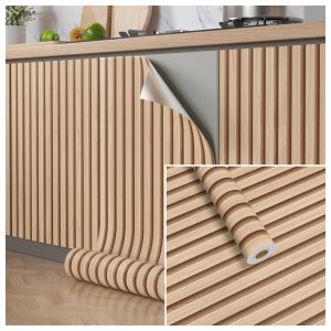 60cm*10m Self Adhesive Wood Grain Wall Sticker Waterproof PVC Wood Pattern Home Decor Wallpaper