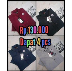 Paket Kemeja Rp130rb Dapat 4pcs/Lengan Pendek