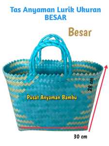Tas anyaman plastik lurik Ukuran BESAR tas belanjaan sayuran tas wanita tas hand bag kerajinan