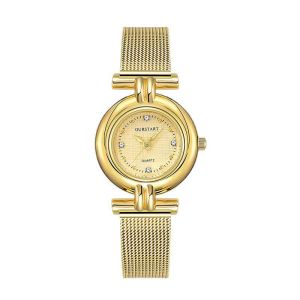 【Free Gift Box】Retro Mini Watch Round Dial Quartz Watch Stainless Steel Strap For Women