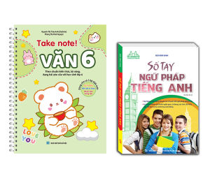 sách - combo 2c TAKE NOTE! Văn 6 (CÓ lò xo) và Sổ tay ngữ pháp tiếng Anh (tái bản) 59k