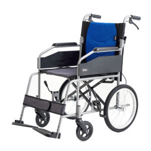 Bion iLight Pushchair L110 | 17.3in Seat Wheelchair for Elderly Foldable Backrest PU Armrests 10.3kg Lightweight 1 Year Warranty