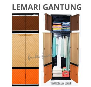 LEMARI PAKAIAN PLASTIK TABITHA GANTUNGAN ROTAN [TABBOX]