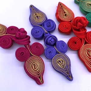 Chinese Cheongsam Buckle Traditional Knot Fastener Peach Shape Knot Buttons DIY Handcraft Clothing Decorative Accessory