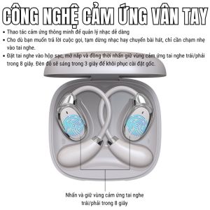 Tai nghe không dây dịch thuật VTrans V18 AI dịch 150 ngôn ngữ độ chính xác 98% dùng cho đàm thoại du lịch và nghe nhạc.
