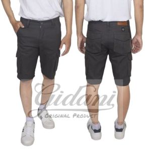 Celana Pendek Kargo Pria 100% Brand GIDANI Basic Catton Twill