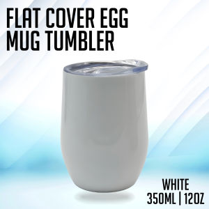 12oz Sublimation Egg Mug 350mL Stainless White Mug Egg Shape Tumbler / 7-2-2025