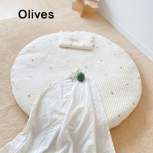 Cartoon Embroidery Baby Crawling Mat Thicken Playmat 爬行垫 - Removable Bear Floor Rug Game Mat 85cm