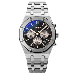 SKMEI 9296 Luxury Business Quartz Mens Watch Steel Calendar Date Waterproof Men Wristwatches Sport Male Clock