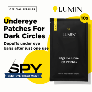 Lumin Bags-Be-Gone Eye Patches (10 Pack) Mens Undereye Patches For Dark Circles & Puffy Eyes Hyaluronic Acid Hydrates - SGPomades Official Retailer