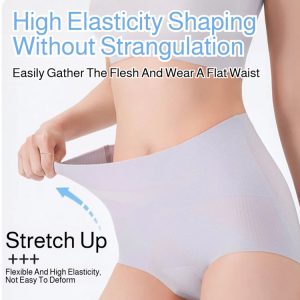 Antimicrobial High Waist Ice Silk Panties For Postpartum Body Shaping