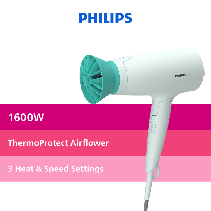 Philips 3000 Series ThermoProtect Hair Dryer BHD316/03 Lazada Singapore