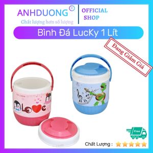 Bình Đá LucKy 1 Lít - 16 x 19 cm- Giữ Lạnh Lâu Tiện Dụng Mọi Lúc Mọi Nơi Chất Liệu PP