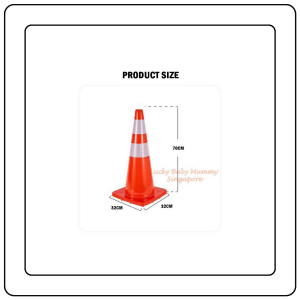 【JJ HOME】70cm High Quality PVC Reflective Unbreakable Safety Cone/ Retractable 2.2 Meter Traffic Cone Bar