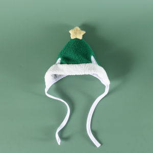 AimayaPet Pet Christmas Costume Set Furry Hat Bow Tie Neck Warmer Cat Christmas Costume Xmas Pet Accessories