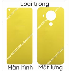Dán PPF Nokia 5.4 loại trong nhám da cá sấu dành cho màn hình mặt lưng lưng full body