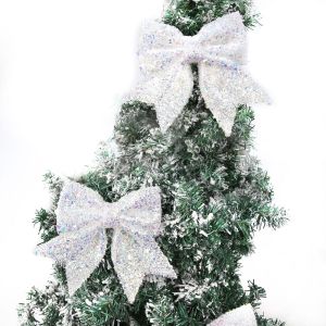 LIUJIR Cartoon Christmas Large Bow Decorative Exquisite Pearl Cotton Merry Xmas Decorations Party Supplies DIY Colorful Bow Ornaments Home Xmas Decor