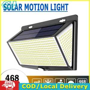 [Local Delivery] 468 LED Solar Power Motion Sensor Wall Light Outdoor Waterproof Home Street Lamp