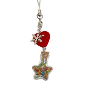 Sturdy Quality Snowflake Flocking Phone Lanyard Key Pendant for Fashion Enthusiasts of Festive and Individualized Gear
