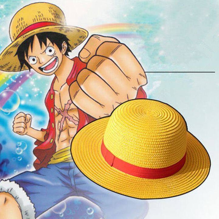 Luffy Straw hat,Cosplay Straw Hat for Halloween Costume Party,Yellow  Strawhats with String Sun Hats Animation Hats