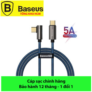 Cáp sạc và truyền dữ liệu Baseus Type C 100W dạng gập Baseus Legend Series Elbow Fast Charging Data Cable Type-C 100W