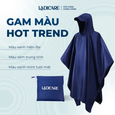 Áo Mưa Bít Nam Nữ LADICARE Vải Da Cá Chống Thấm Chuyên Dùng Đi Xe Máy