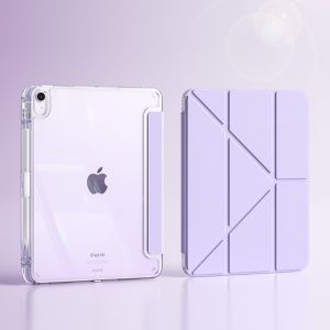 CrashStar Casing Tablet อะคริลิคแข็งโปร่งใสพับสามทบสำหรับ iPad Mini 6 iPad 9.7 5th 6th Air 2 3 4 5 iPad Air 11นิ้ว Pro 13นิ้ว iPad 11 2025 10.2 7 8 9 10 Gen iPad pro 11นิ้ว12.9นิ้วกรอบเคสโทรศัพท์ iPad แบบใสพร้อมที่วางปากกา