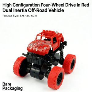 Inertial Vehicle Off Road Four Wheel Drive Pull Back Plastic Friction Stunt Car Toy for Children