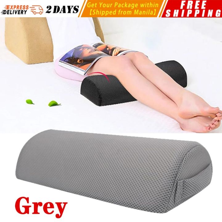 Black/Grey】Memory Foam Leg Pillow Foot Rest Under Office Desk