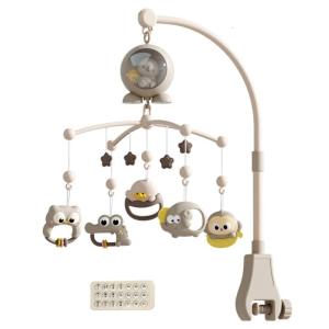 Baby Musical Bedside Mobile Remote Control MIDI Songs Rotating Toy Light For Infant Sensory Development 0 3 Years