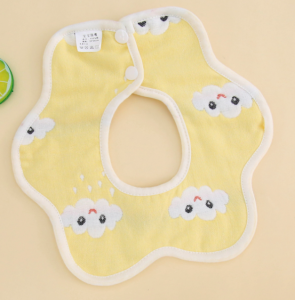 ผ้ากันเปื้อนเด็ก ผ้าฝ้ายแท้ 100% มีกระดุมติด ปรับได้ เนื้อผ้านุ่ม ซับน้ำได้ดี ผ้ากันเปื้อนเด็กแรกเกิด ผ้าซับน้ำลายเด็ก