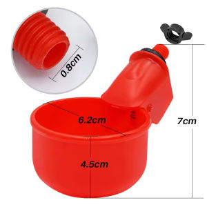 Buy 1 get 1 Plastic Flip-Top Poultry Bird Feeder Chicken Ground Feeder Poultry Feeding Bucket 20/30/40/50cm